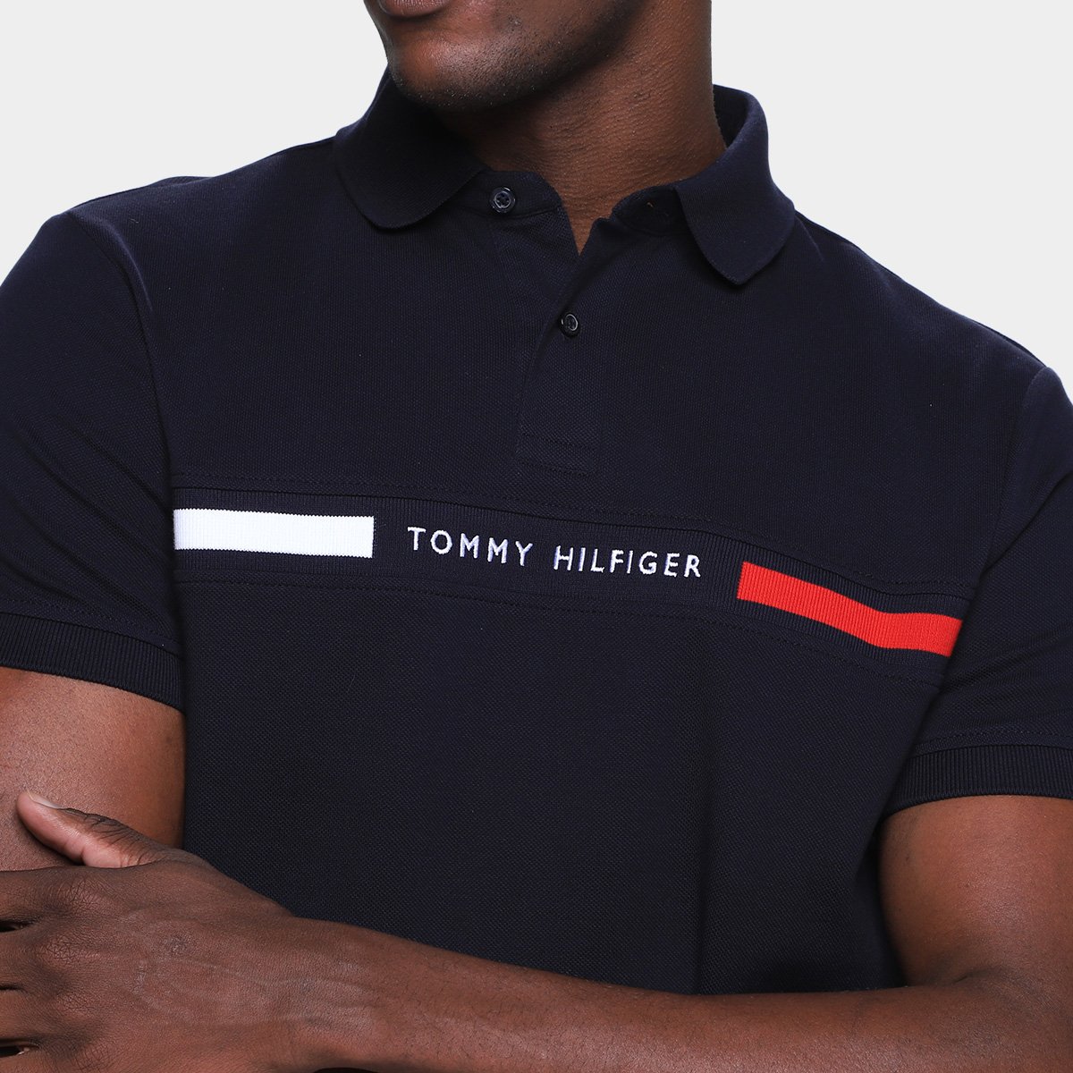 Camisa Polo Tommy Hilfiger Chest Insert Masculina - Tam: M - 2