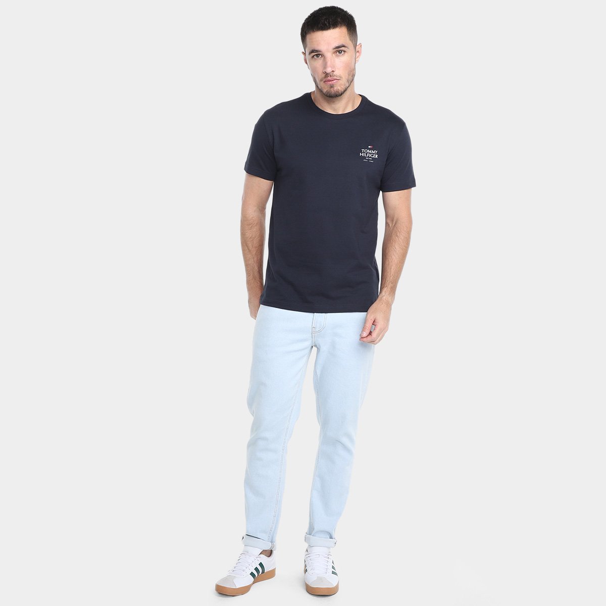 Camiseta Tommy Hilfiger Stack Brand Love Masculina - Tam: GG - 3