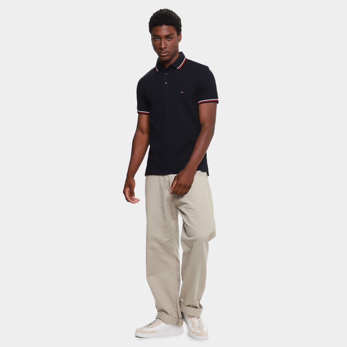 Camisa Polo Tommy Hilfiger Masculina - Tam: P - 4