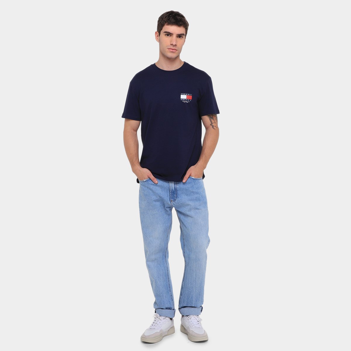 Camiseta Tommy Jeans Chest Masculina - Tam: P - 3