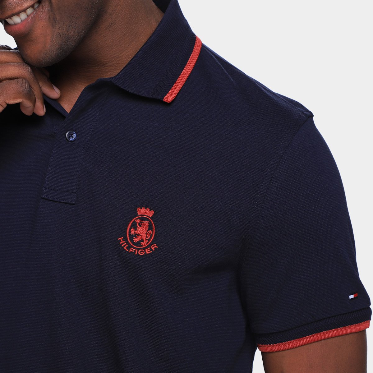 Camisa Polo Tommy Hilfiger Holiday Crest Masculina - Tam: P - 2