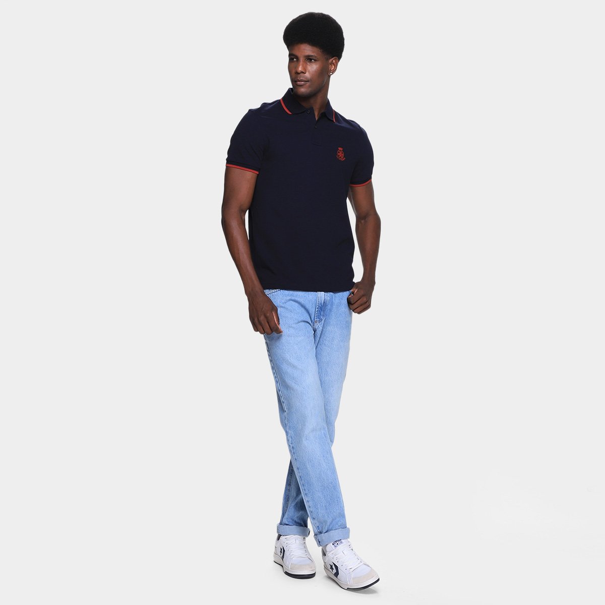 Camisa Polo Tommy Hilfiger Holiday Crest Masculina - Tam: P - 3