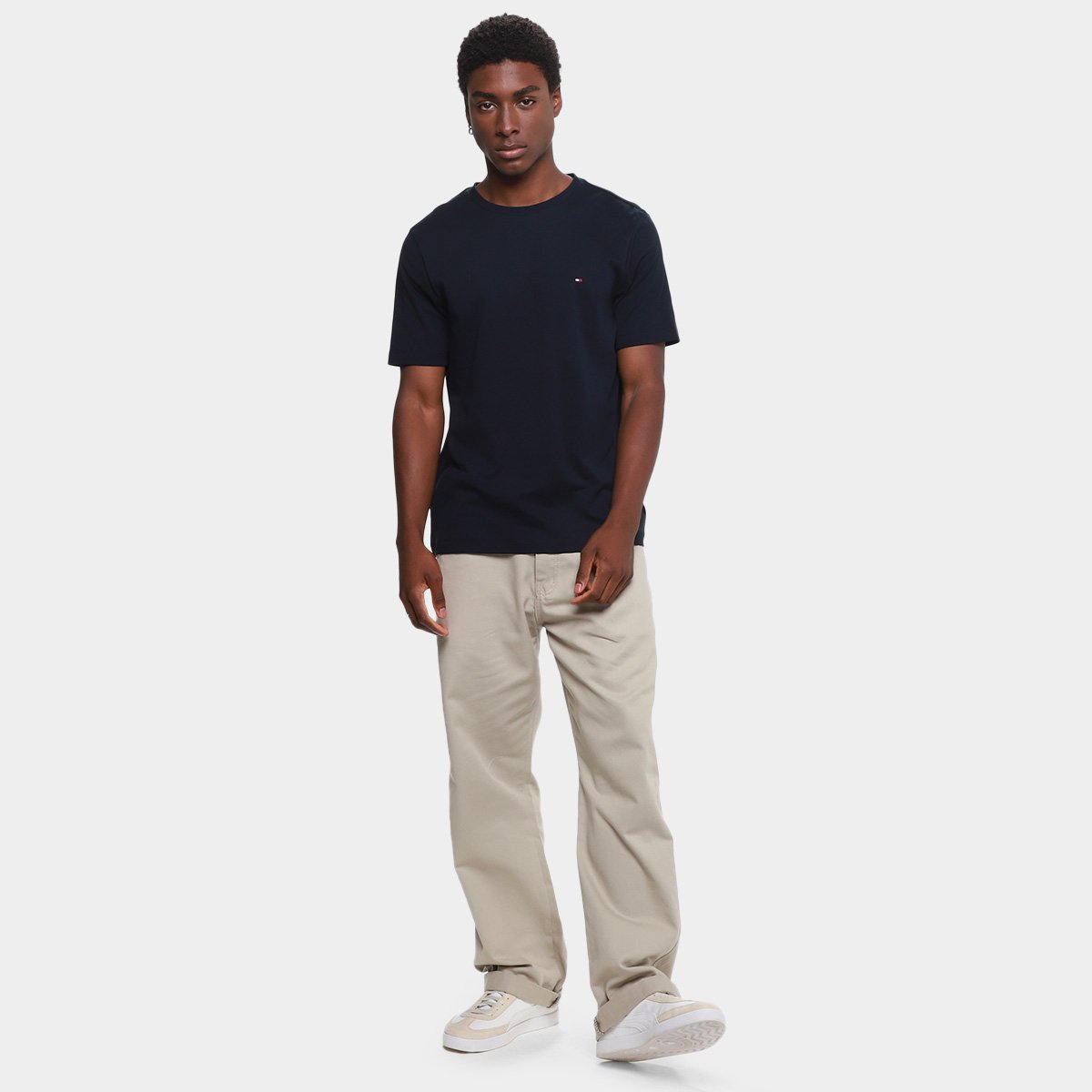 Camiseta Tommy Hilfiger Light Interlock Masculina - Tam: P - 4