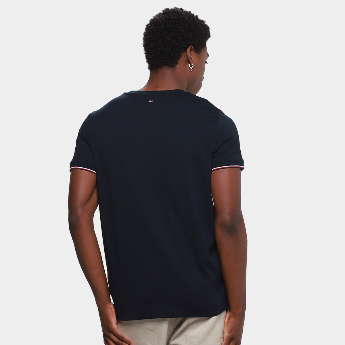 Camiseta Tommy Hilfiger Tipped Masculina - Tam: G - 1