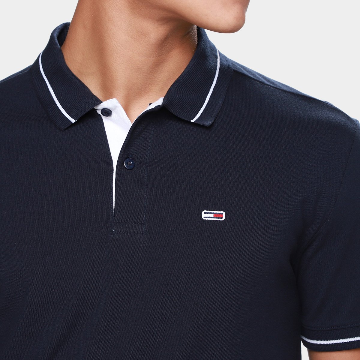 Camisa Polo Tommy Jeans Tipped Masculina - Tam: GG - 2