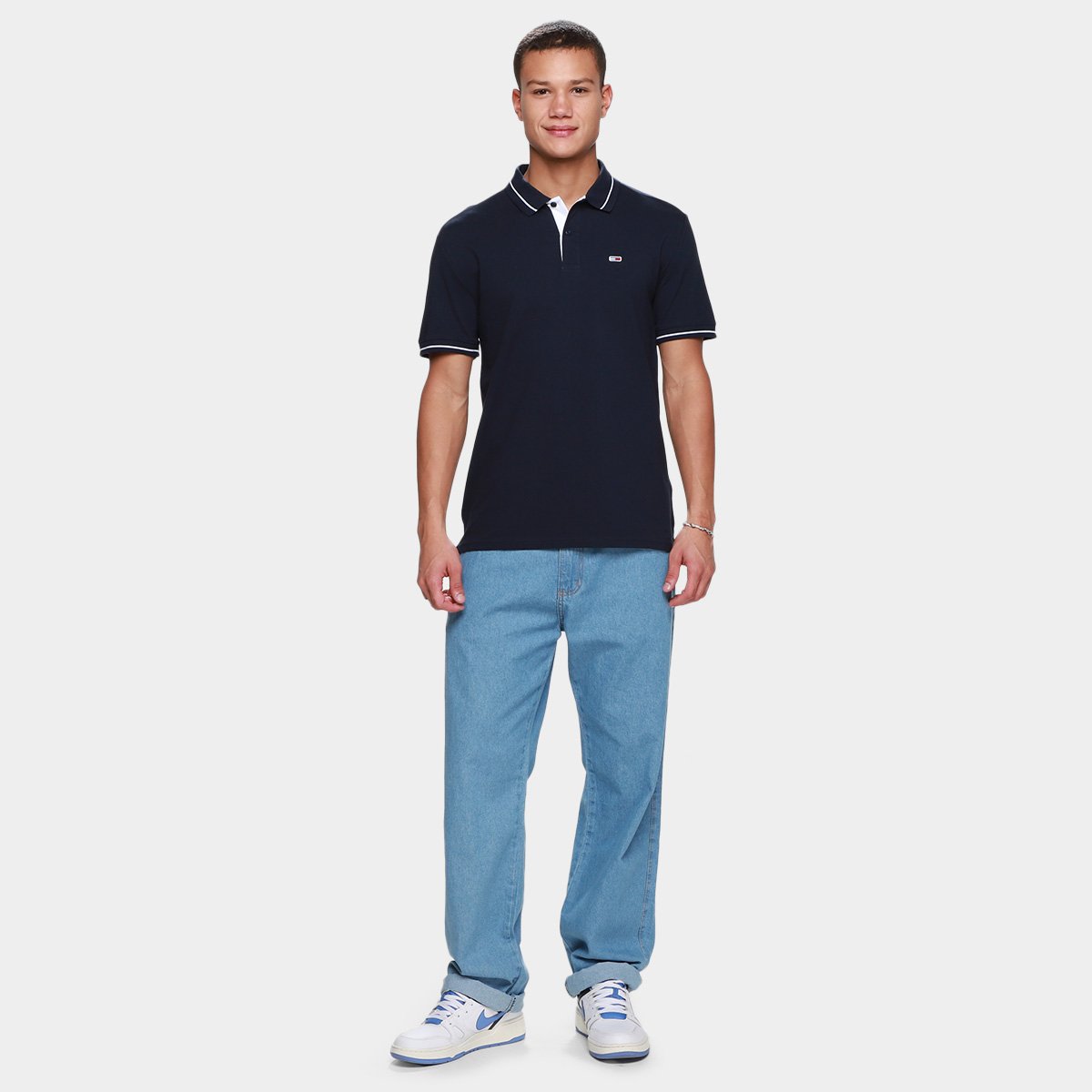 Camisa Polo Tommy Jeans Tipped Masculina - Tam: GG - 3