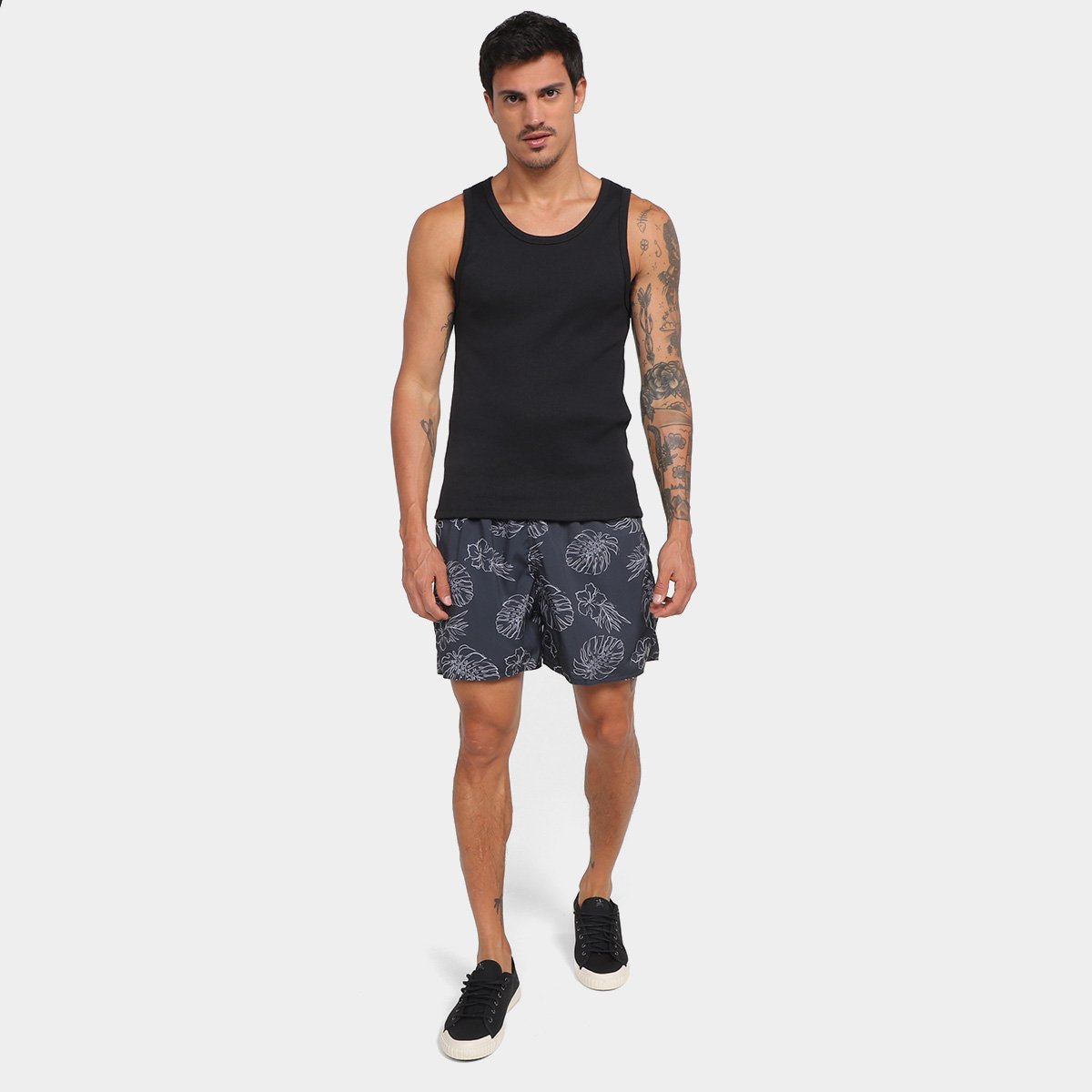 Short Taco Estampado Outline Masculino - Tam: P - 1
