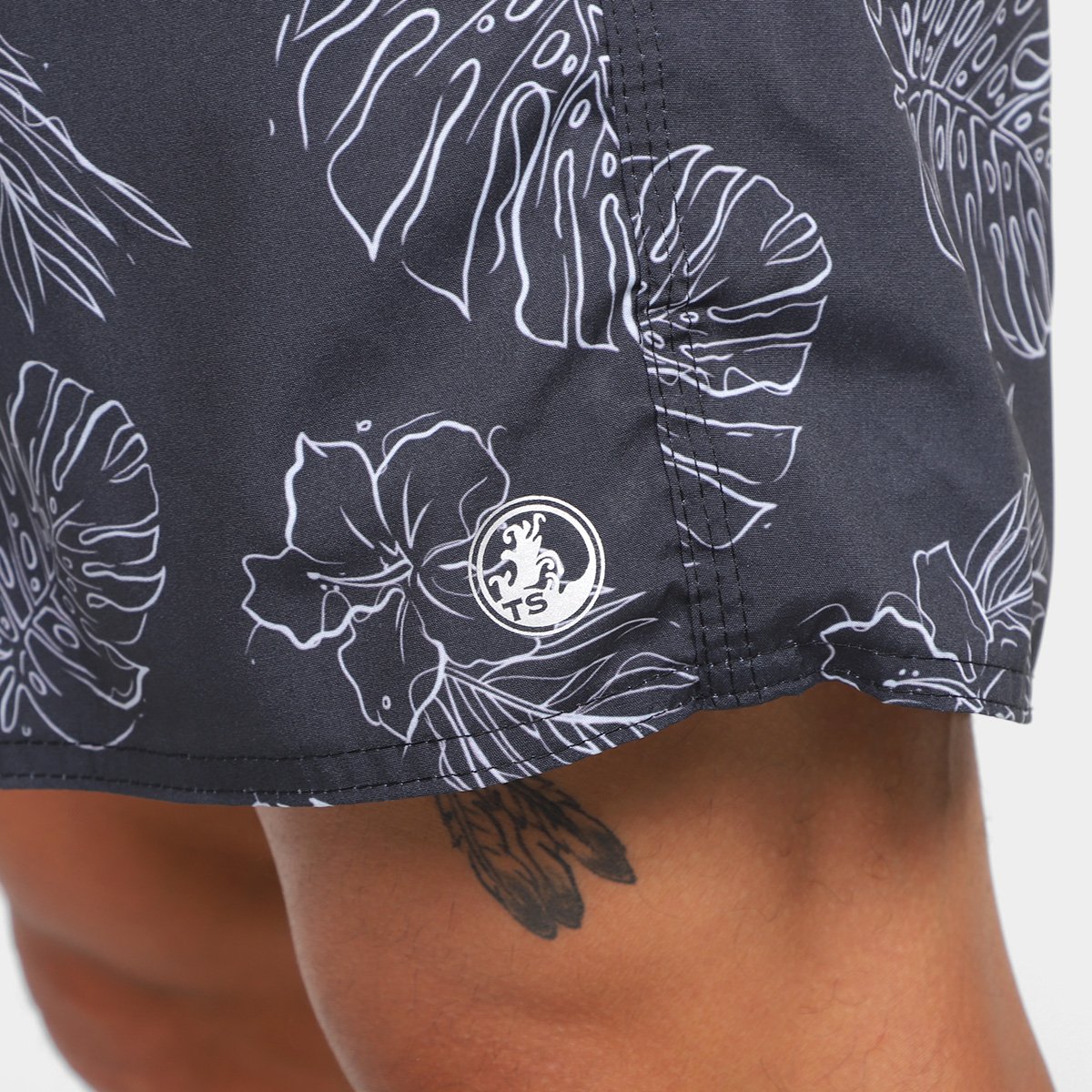 Short Taco Estampado Outline Masculino - Tam: P - 3