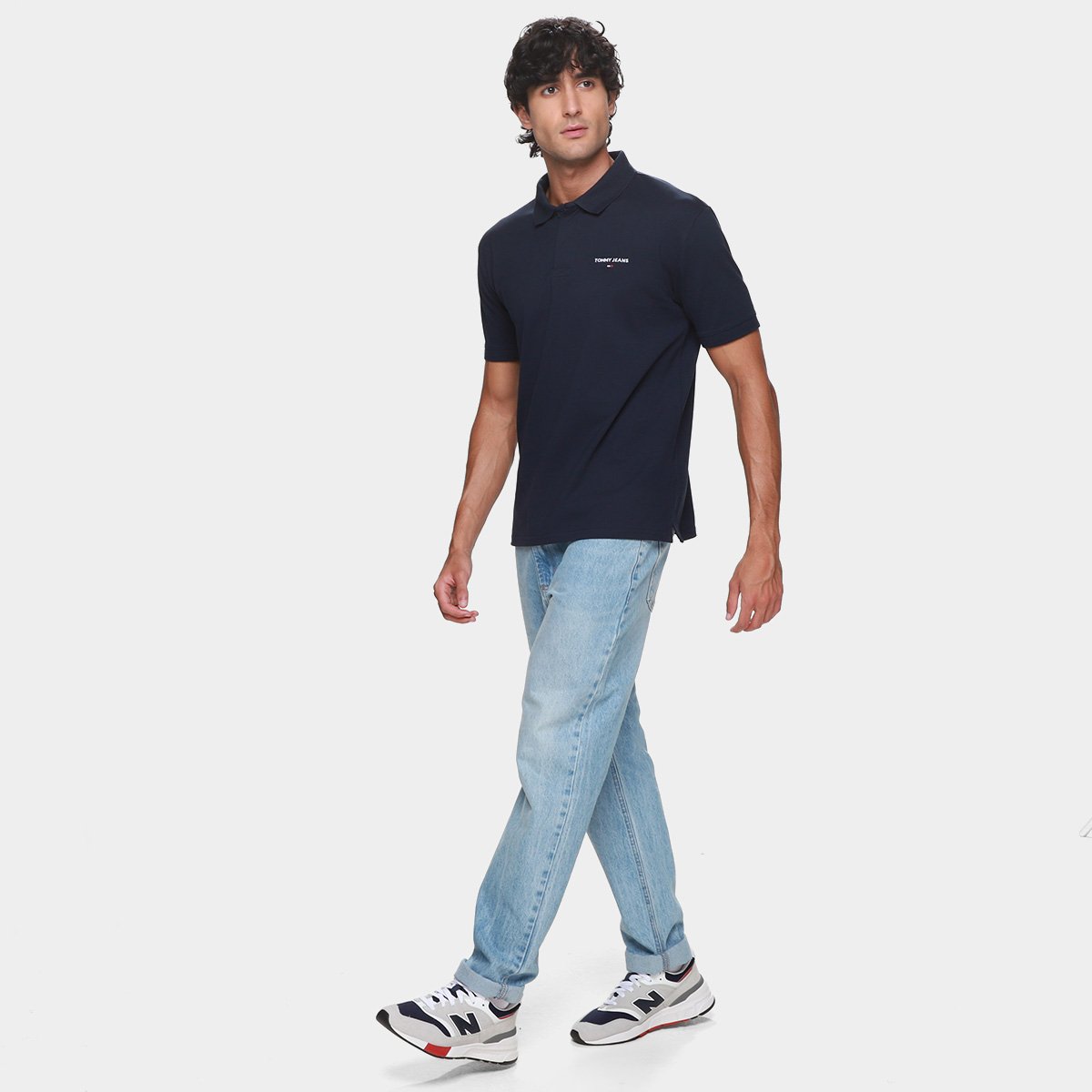 Camisa Polo Tommy Jeans Linear Masculina - Tam: P - 3