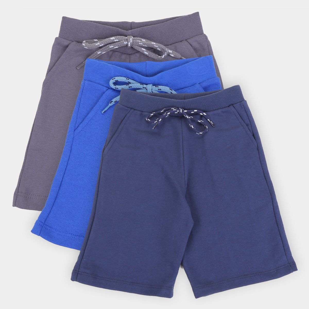 Kit Bermuda Infantil Candy Kids C/ 3 Peças Masculina