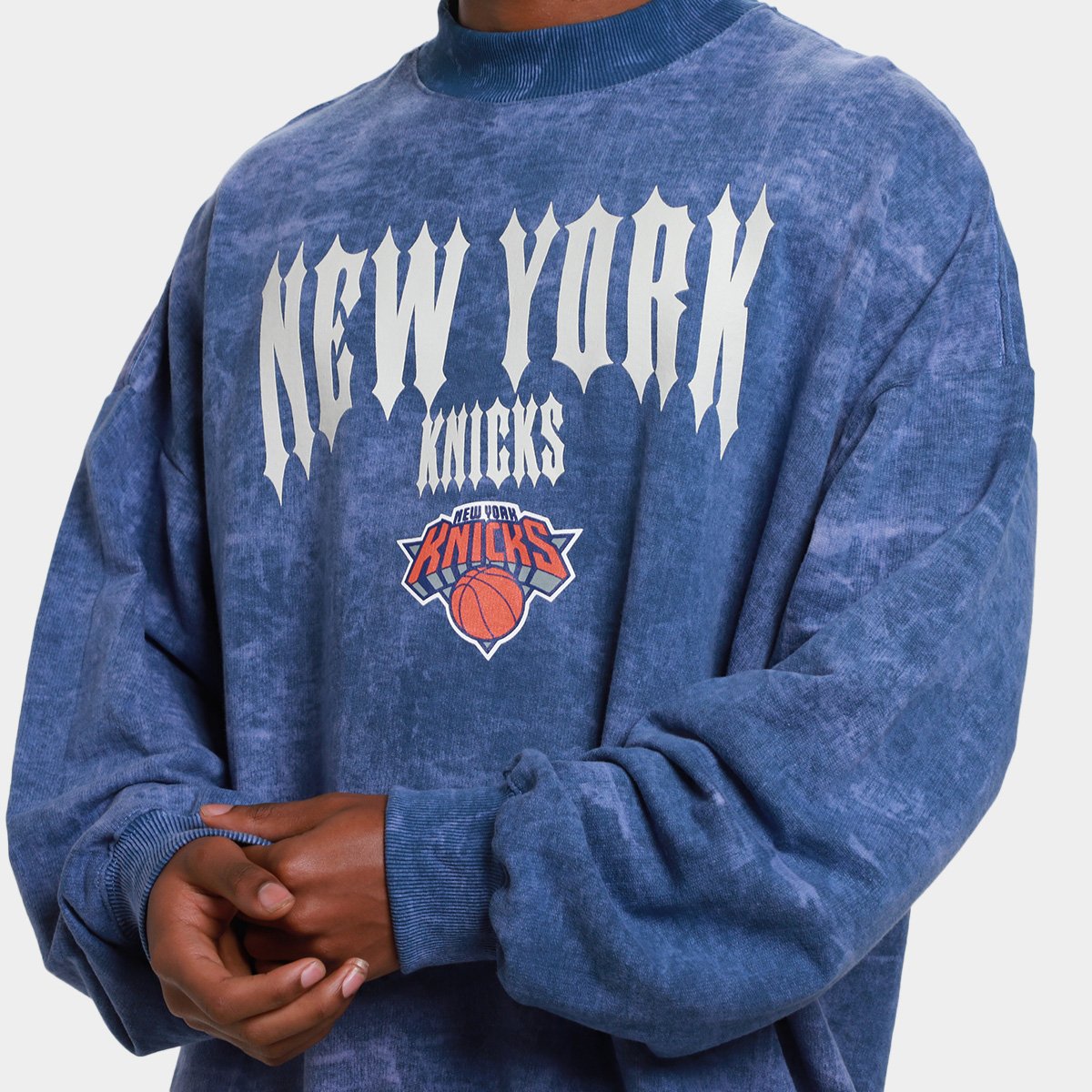 Moletom NBA New York Knicks Gothic Team Masculino - Tam: P - 2