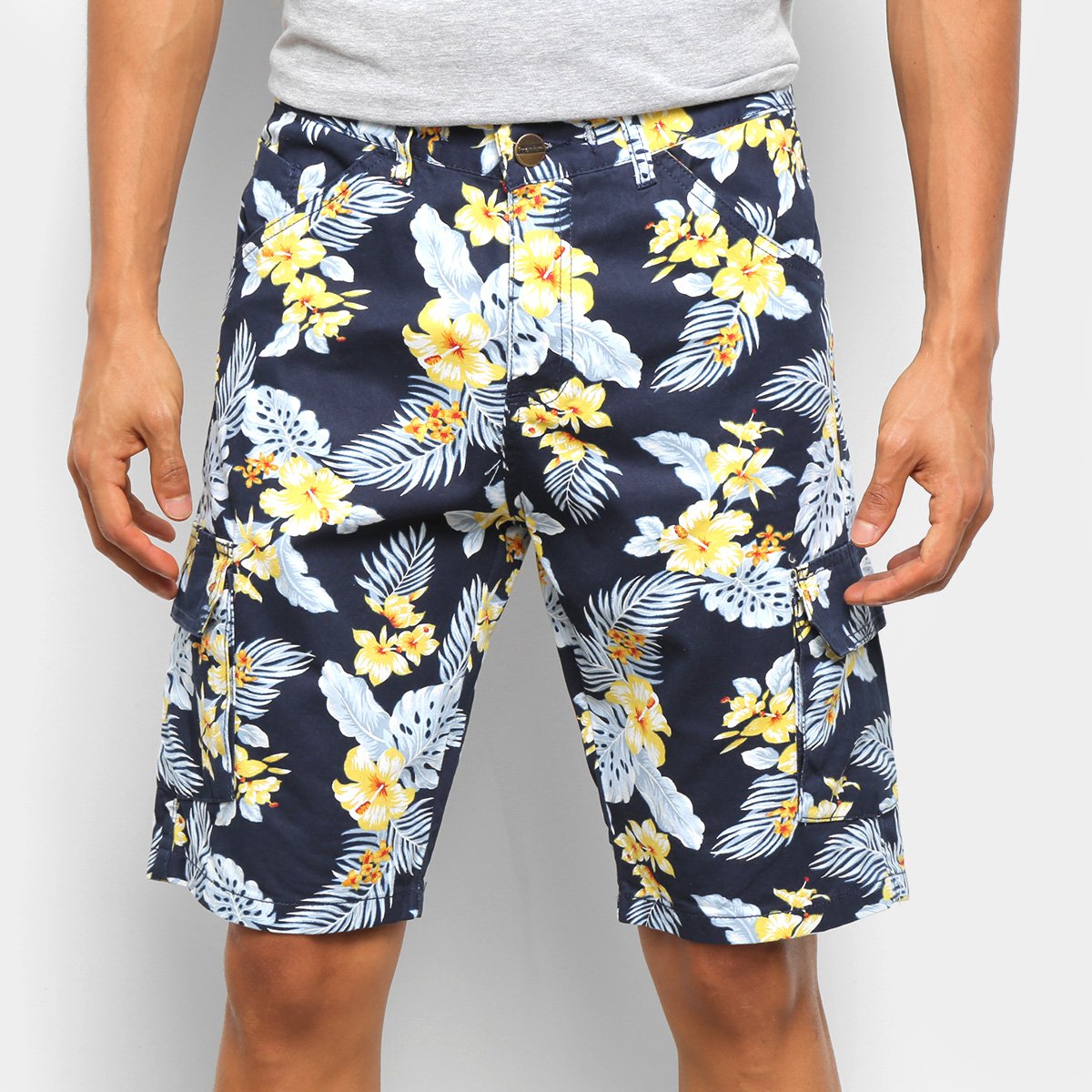 Bermuda Ecxo Floral Masculina