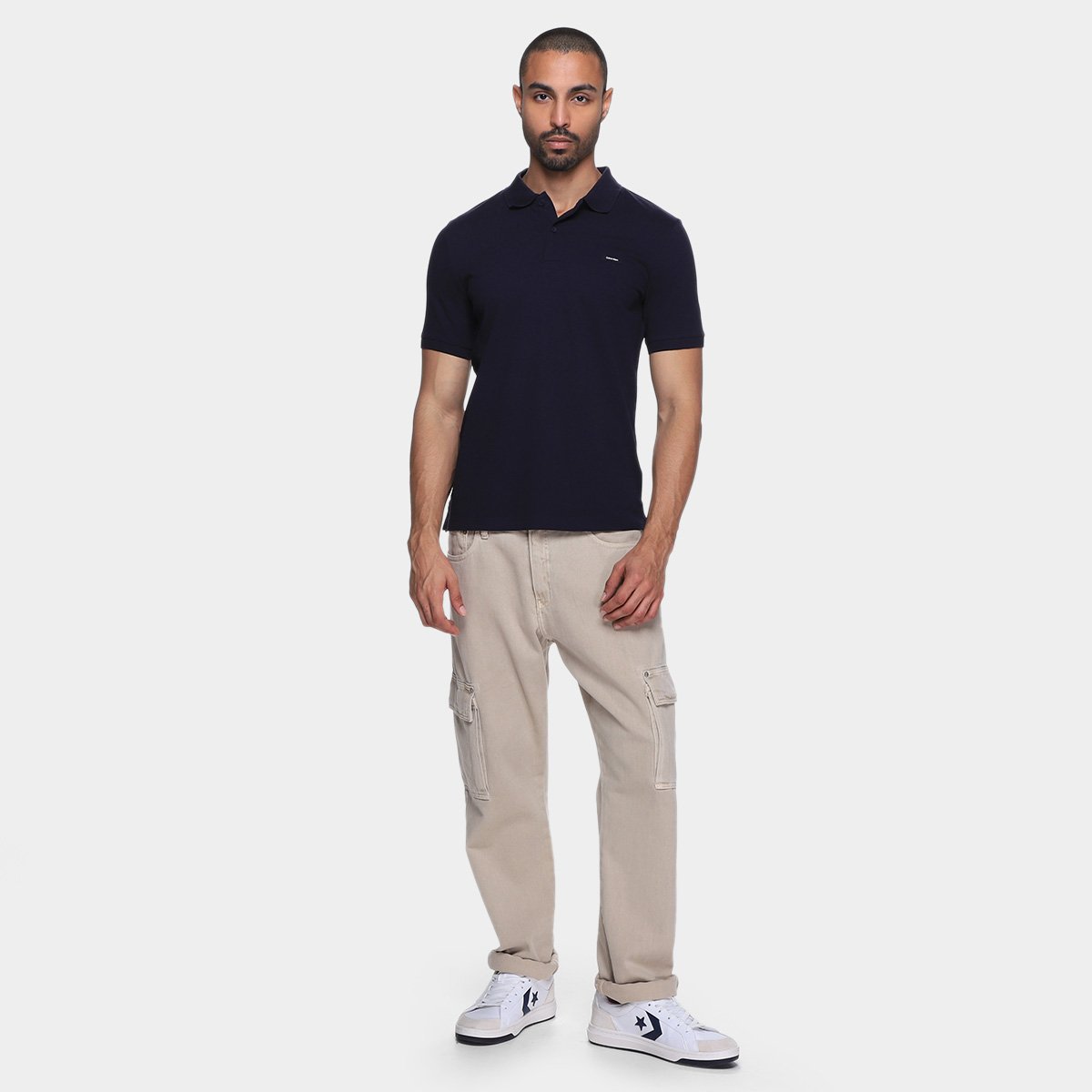 Camisa Polo Calvin Klein Slim Em Piquet Masculina - Tam: P - 3