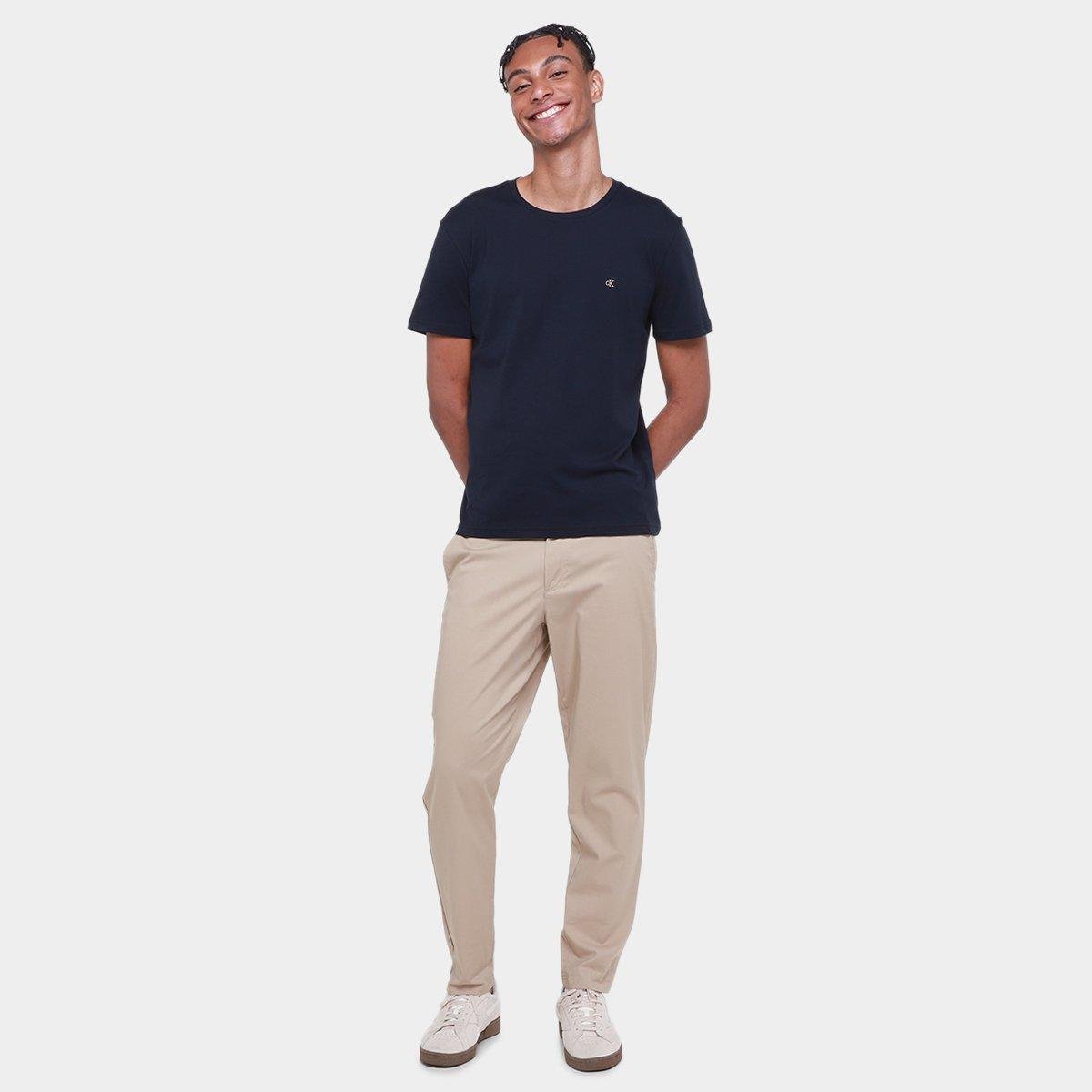 Camiseta Calvin Klein Bordado Masculina - Tam: P - 3