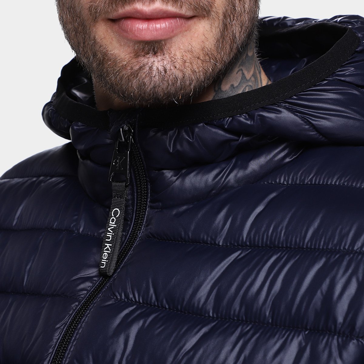 Jaqueta C/ Capuz Calvin Klein Matelassê Masculina - Tam: GG - 2