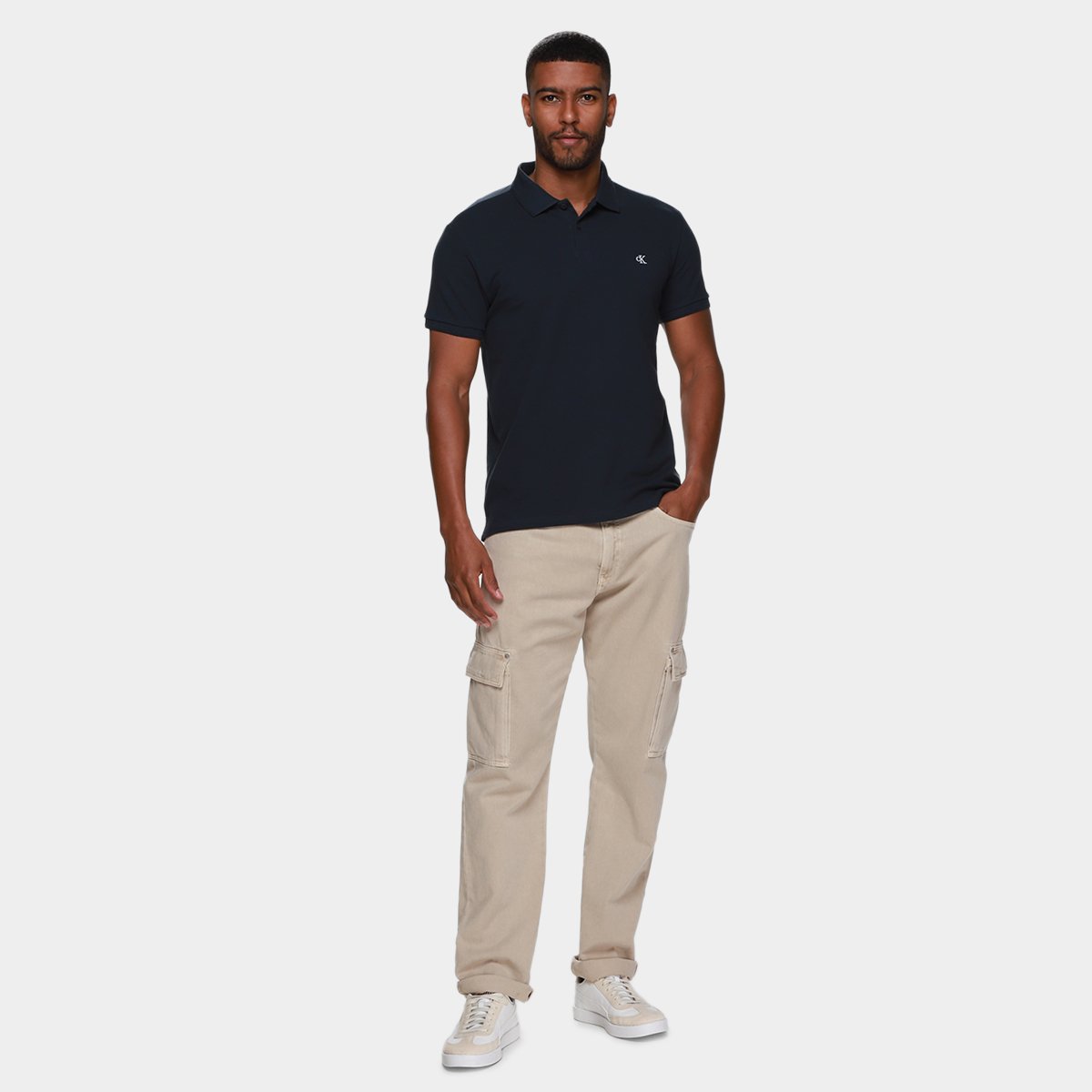 Camisa Polo Calvin Klein Logo Bordado Masculino - Tam: P - 4