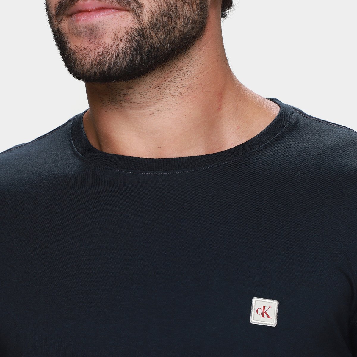 Camiseta Calvin Klein Patch Casual Masculina - Tam: P - 2