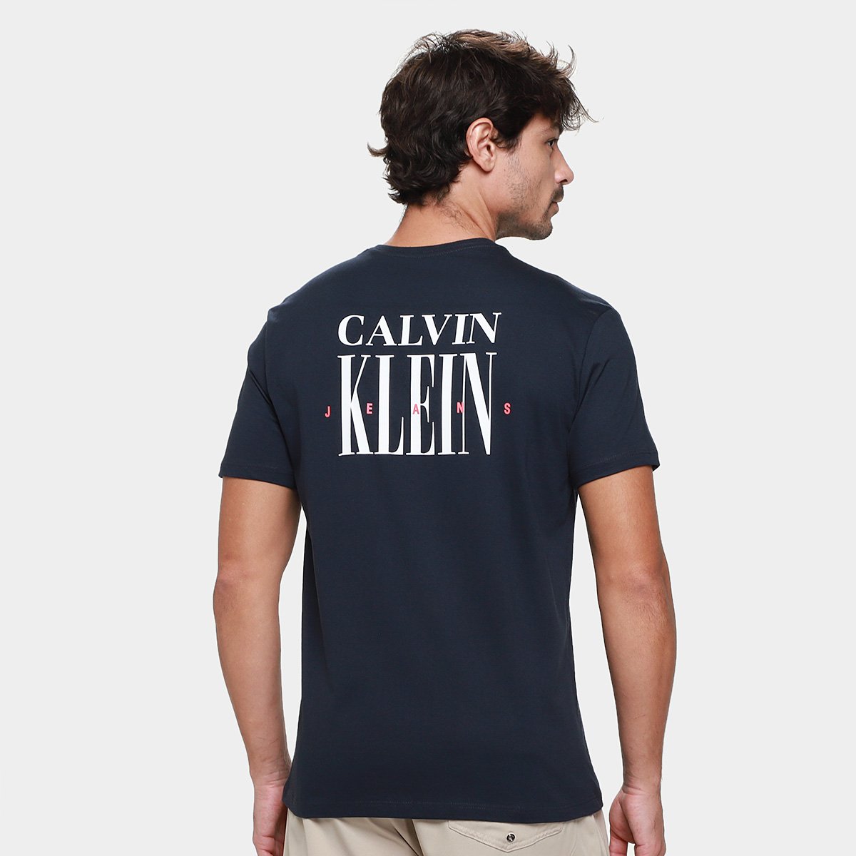 Camiseta Calvin Klein Logo Serif Font Masculino - Tam: P - 1