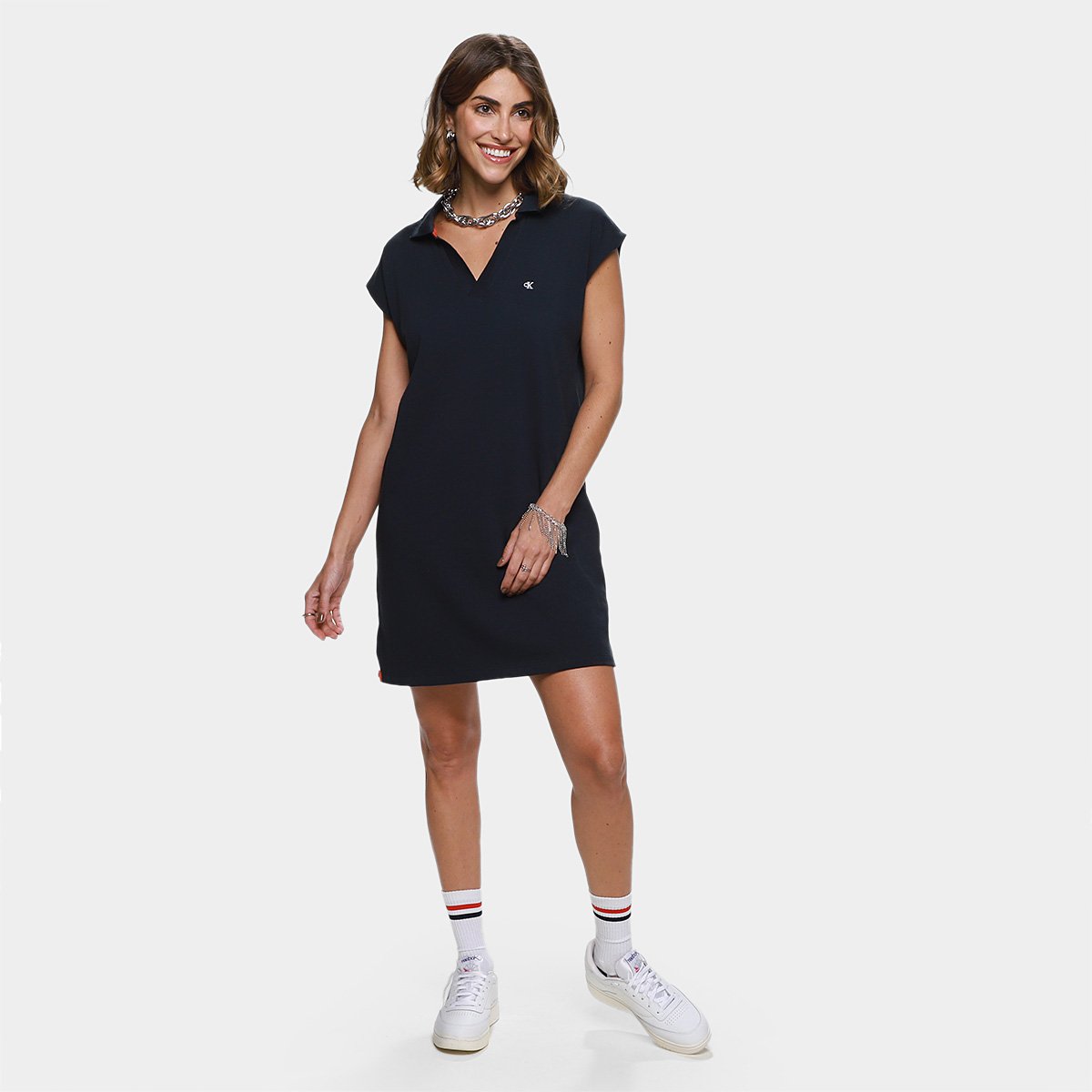 Vestido Calvin Klein Malhão Feminino - Tam: P - 4