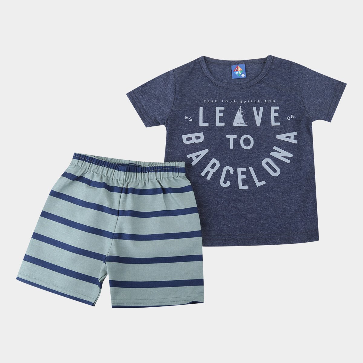 Conjunto Infantil Pipa Leave To Barcelona Masculino