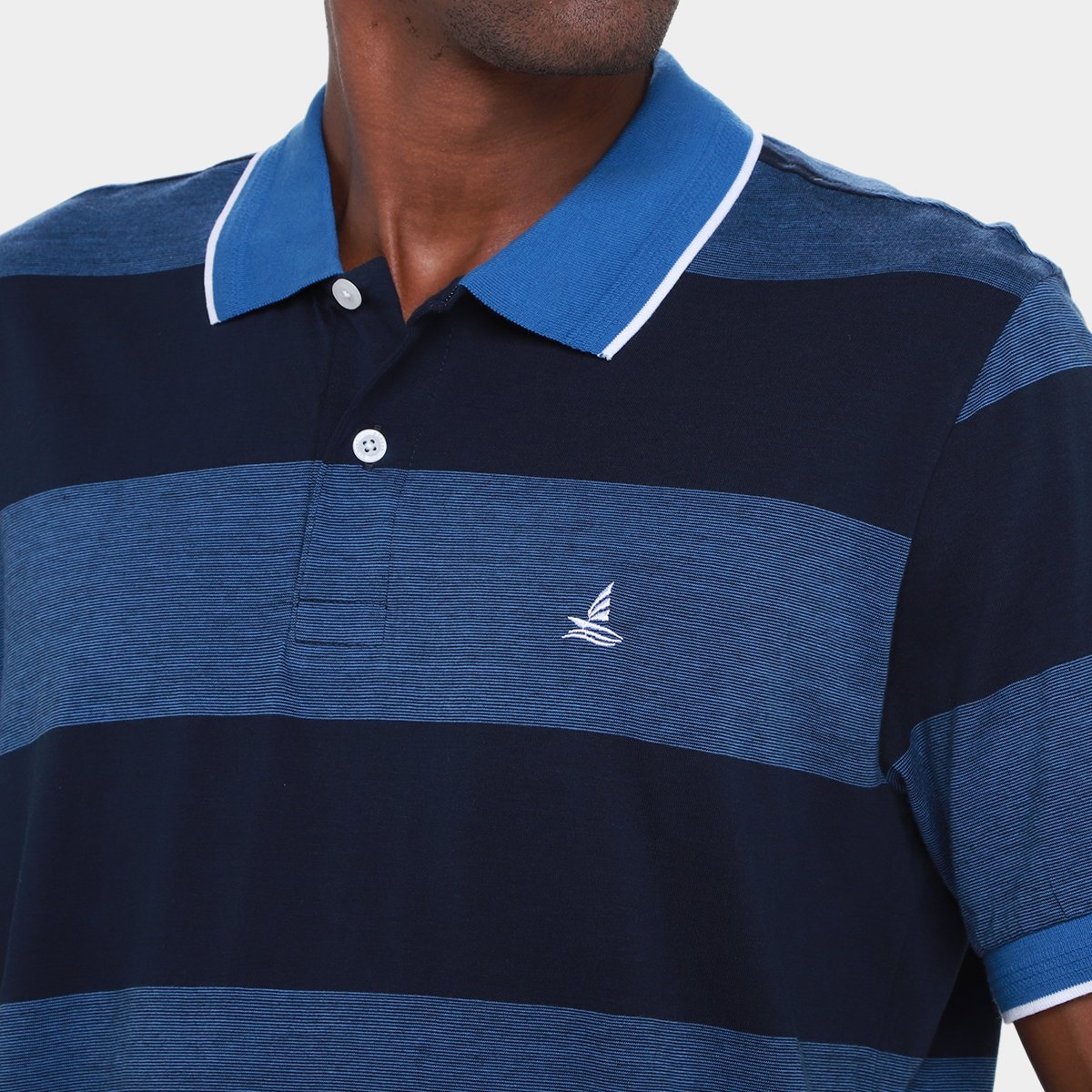 Camisa Polo Lucky Sailing Listrada Masculina - Tam: P - 2