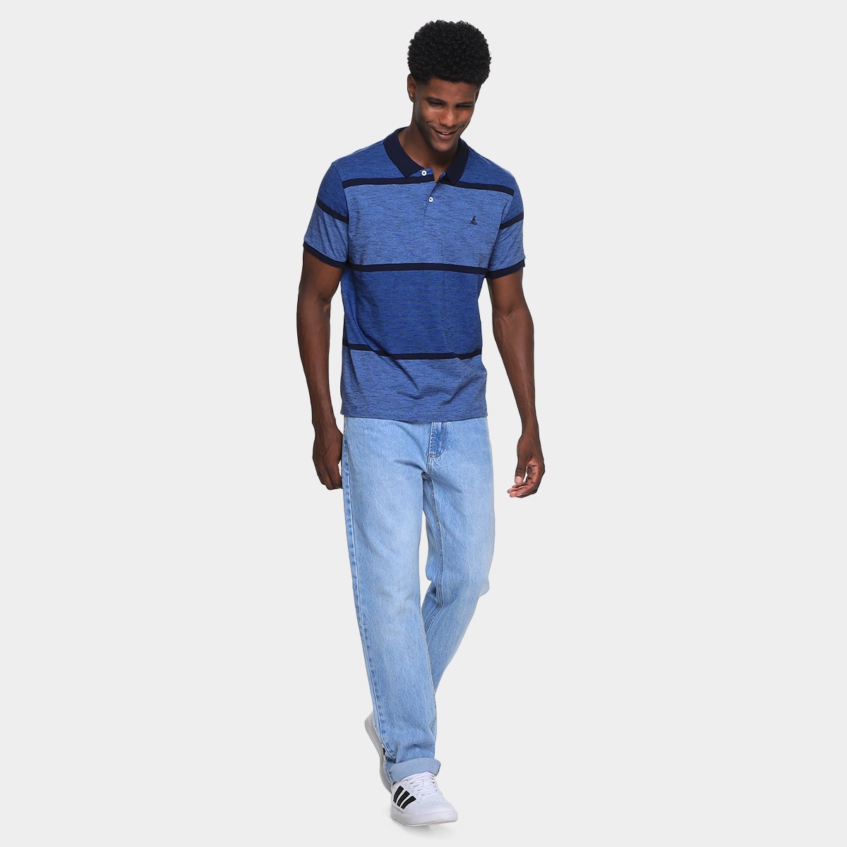 Camisa Polo Lucky Sailing Meia Malha Listrada Masculina - Tam: P - 3