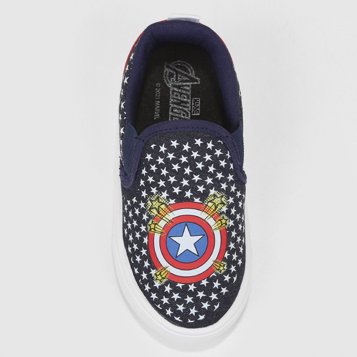Slip On Infantil Disney Marvel Capitão América Menino - Tam: 21 - 2