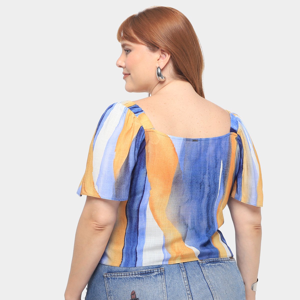 Blusa Plus Size Lunender Rayon New Slub Feminina - Tam: P - 1