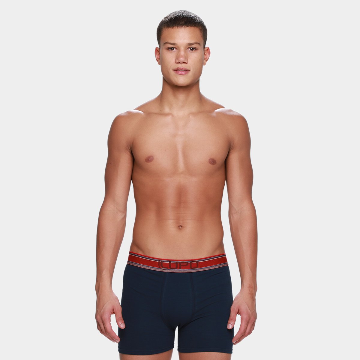 Kit Cueca Boxer Lupo Masculina - 10 Peças - Tam: P - 1