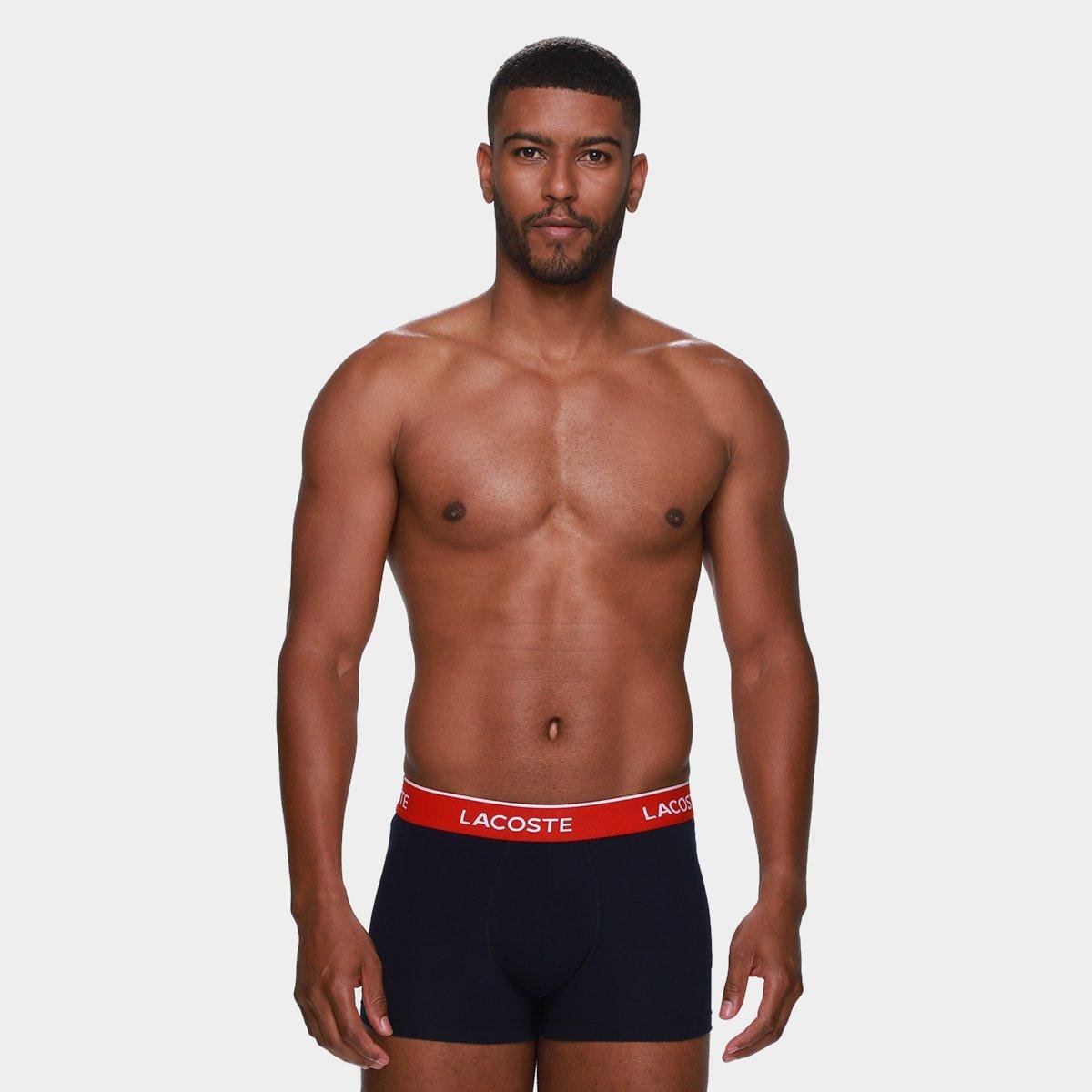 Kit Cueca Boxer Lacoste Masculina - 3 Peças - Tam: P - 4