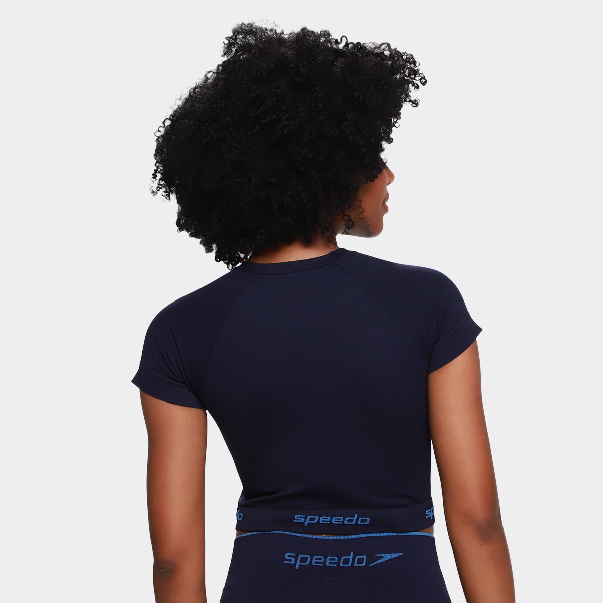 Camiseta Cropped Speedo Esportiva Feminina - Tam: P - 1