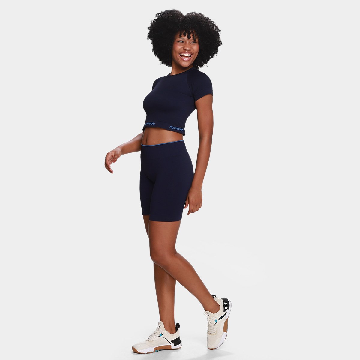 Camiseta Cropped Speedo Esportiva Feminina - Tam: P - 3