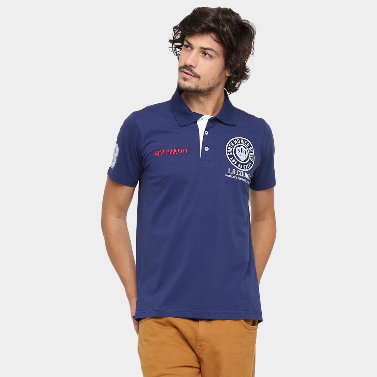 Camisa Polo SBA Meia Malha Santa Monica Beach