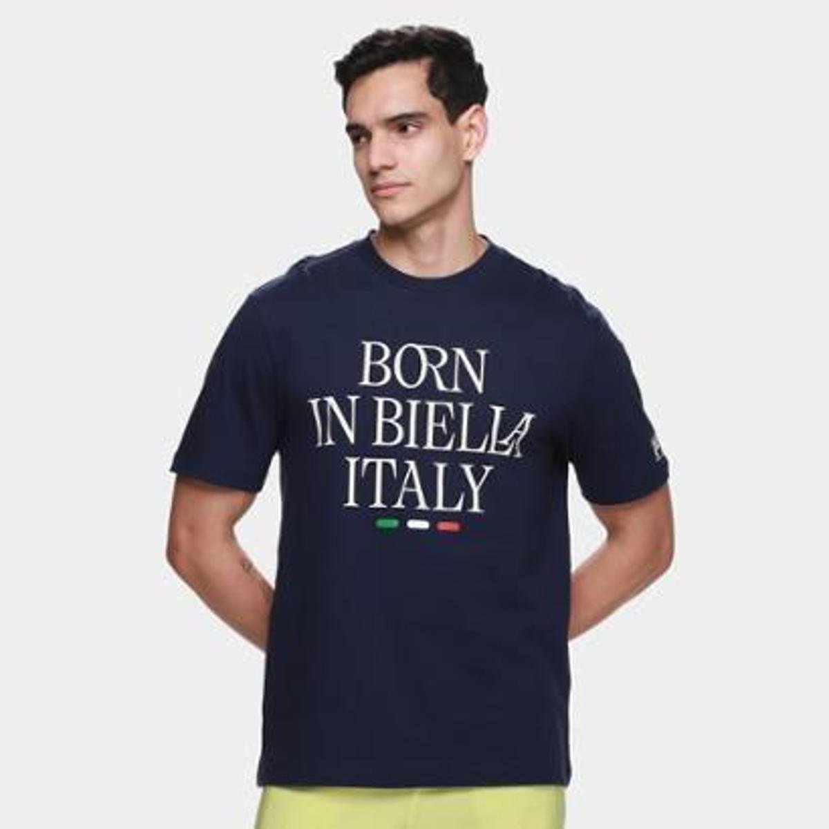 Camiseta Fila Comfort Born in Biella Letter Masculina - Tam: P - 1