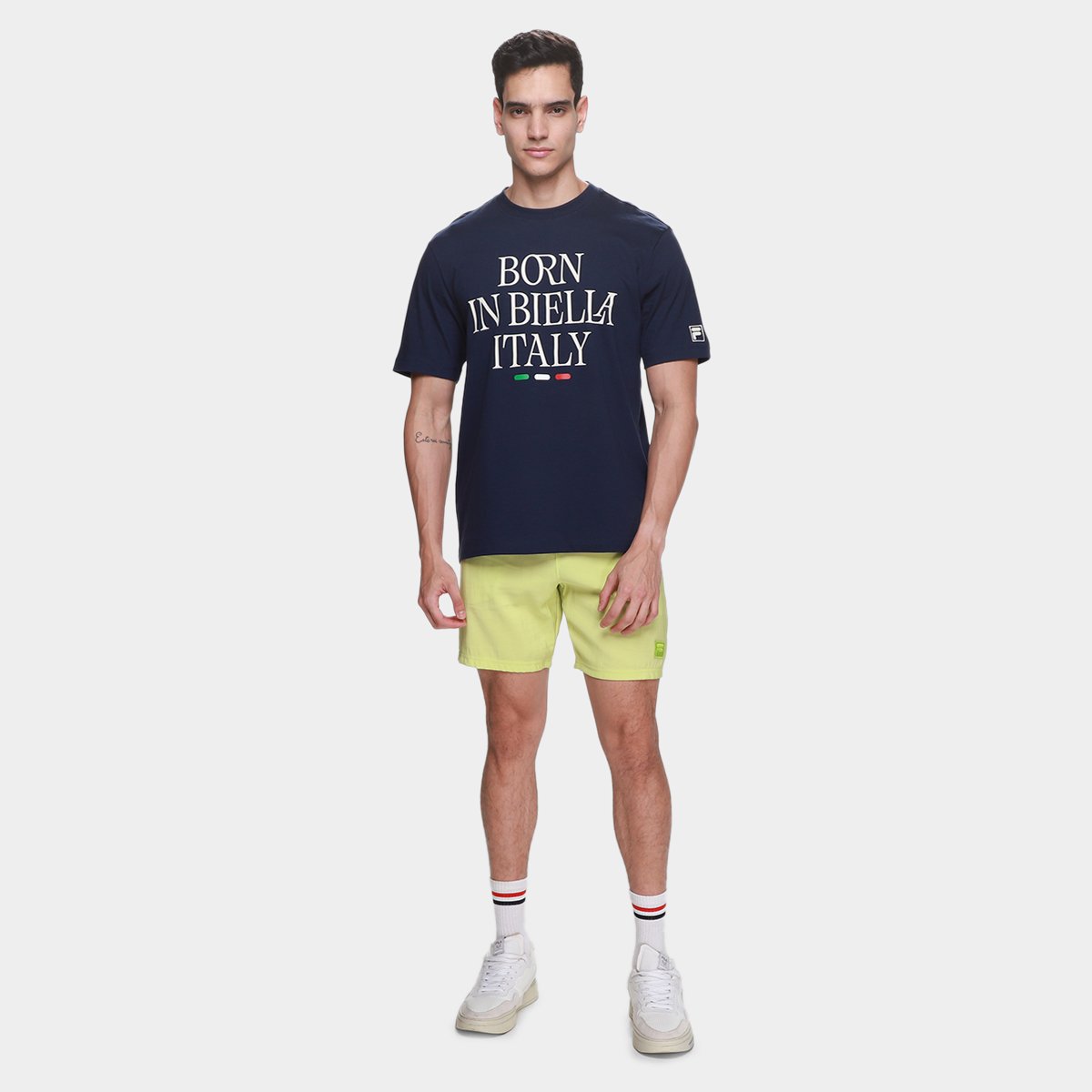 Camiseta Fila Comfort Born in Biella Letter Masculina - Tam: P - 3