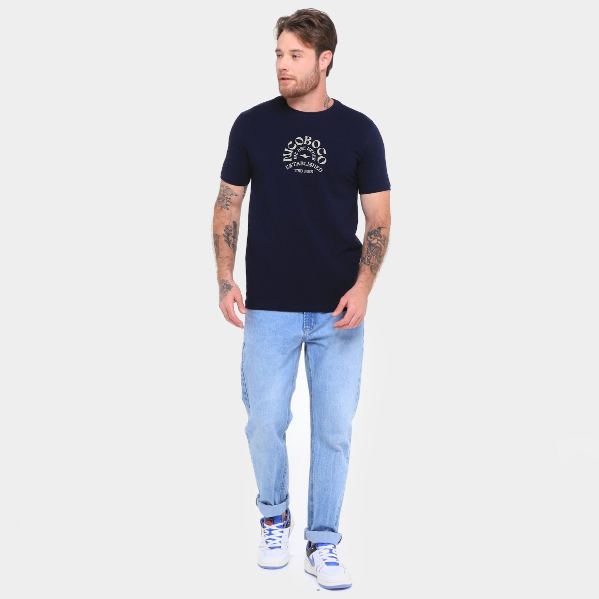 Camiseta Nicoboco Stretch Andros Masculina - Tam: P - 3