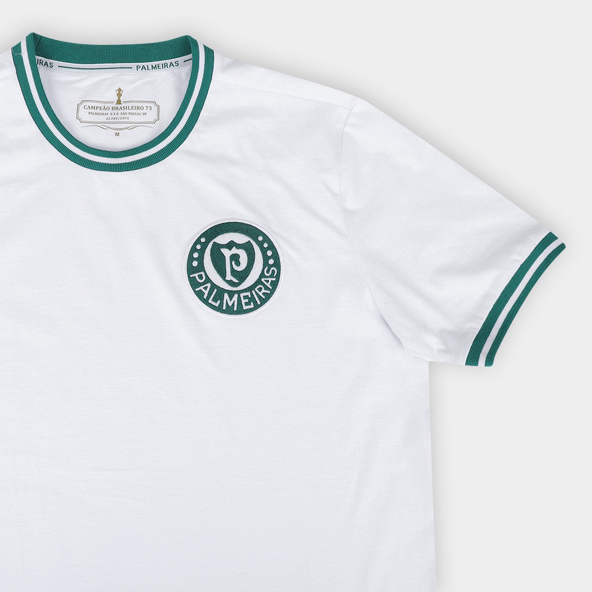Camiseta Retrô Palmeiras 1973 Masculina - Tam: M - 4