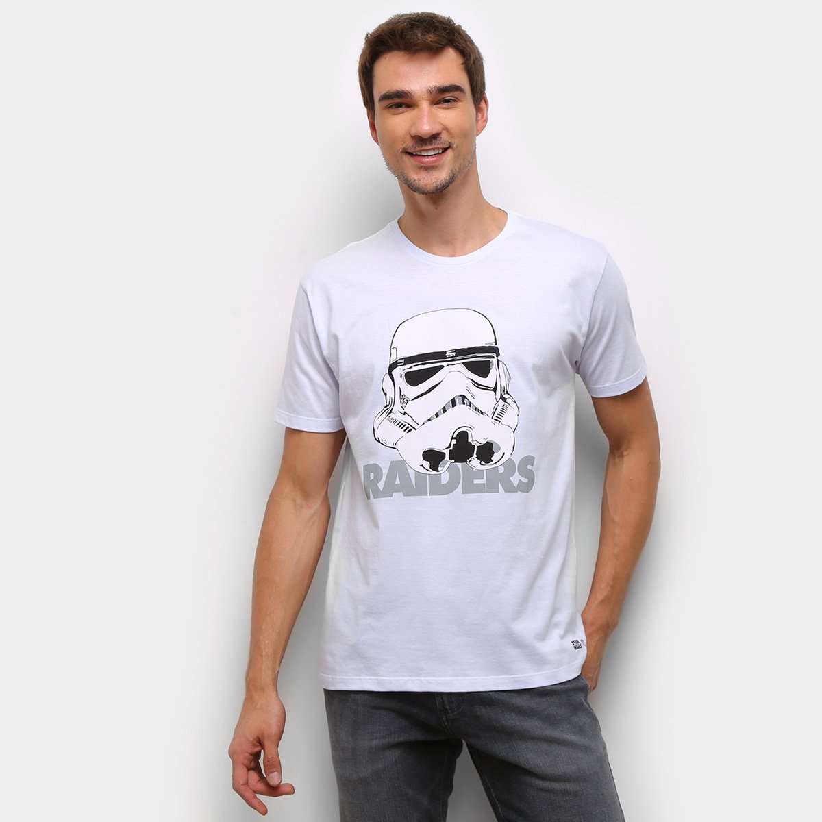 Camiseta Oakland Raiders NFL Stormtrooper Helmet Masculina