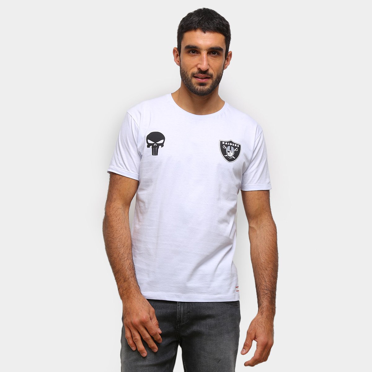 Camiseta NFL Las Vegas Raiders Marvel O Justiceiro Masculina