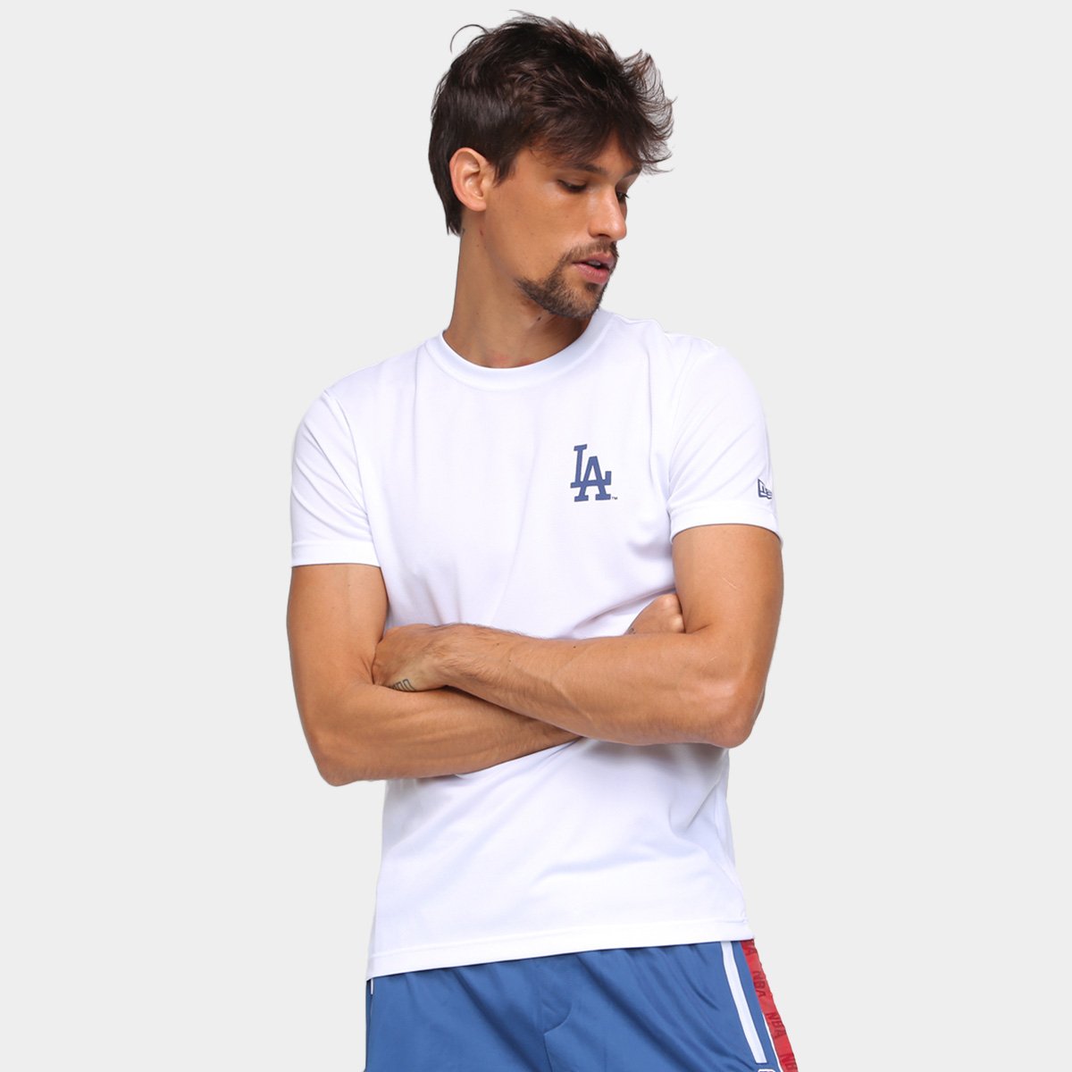 Camiseta MBL Los Angeles Dodgers New Era Tech Globe Masculina