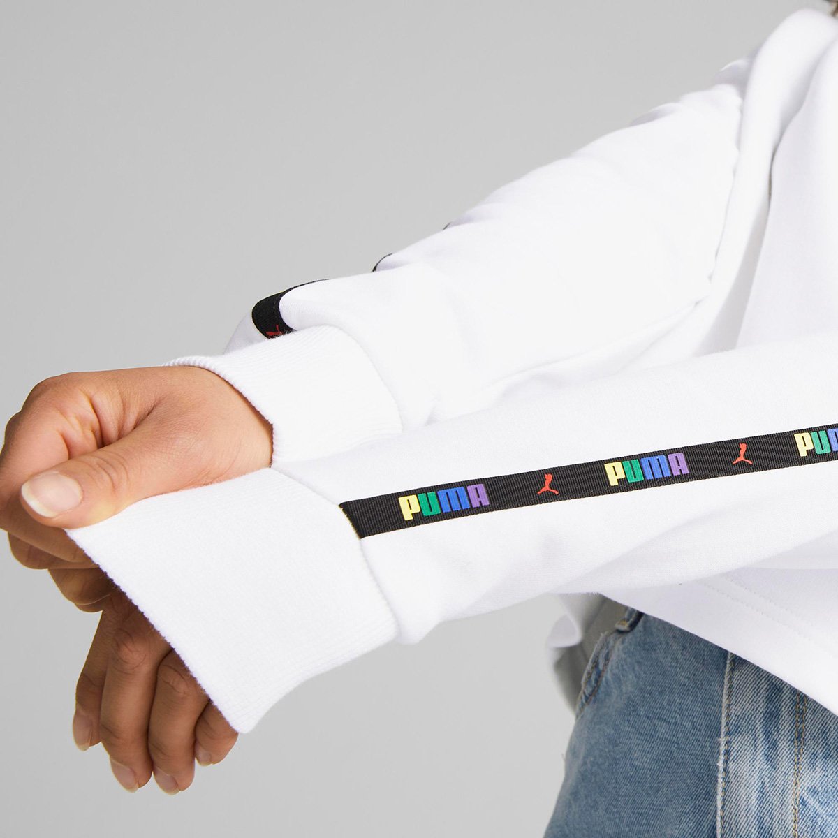 Blusa Moletom Puma Power Love Is Love Tape Com Capuz Feminina - Tam: EP - 3