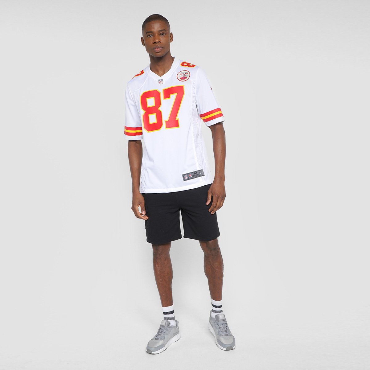 Camisa Nike NFL Kansas City Chiefs Kelce 87 Game Road Jersey - Player Masculina - Tam: EGG - 3