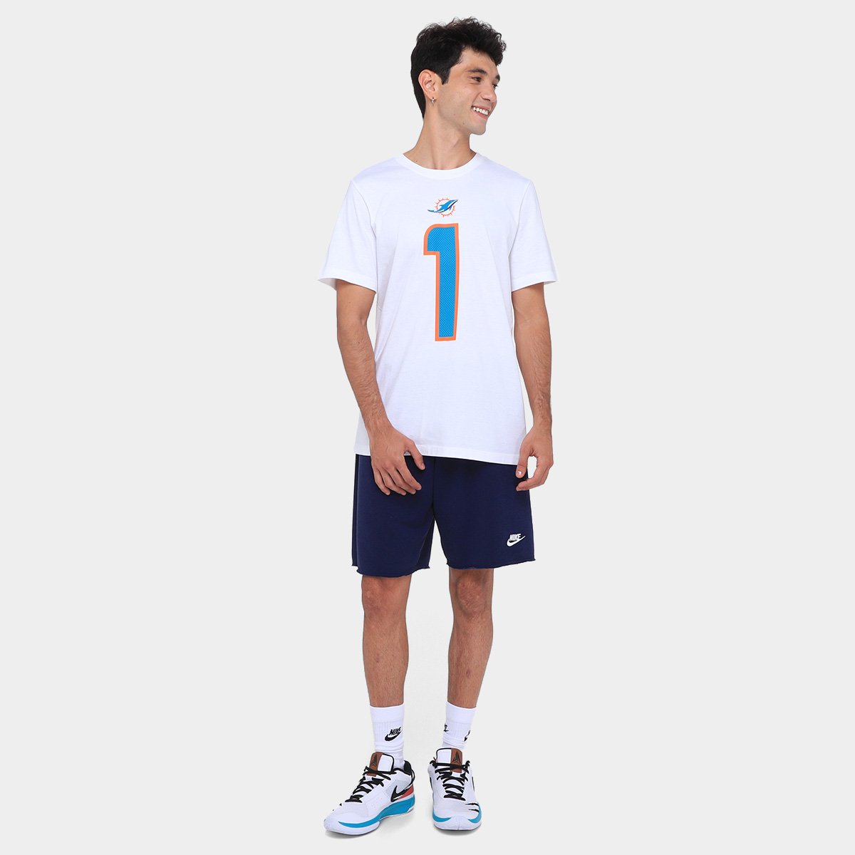 Camiseta NFL Miami Dolphins Tua Tagovailoa n° 1 Nike Masculina - Tam: P - 3