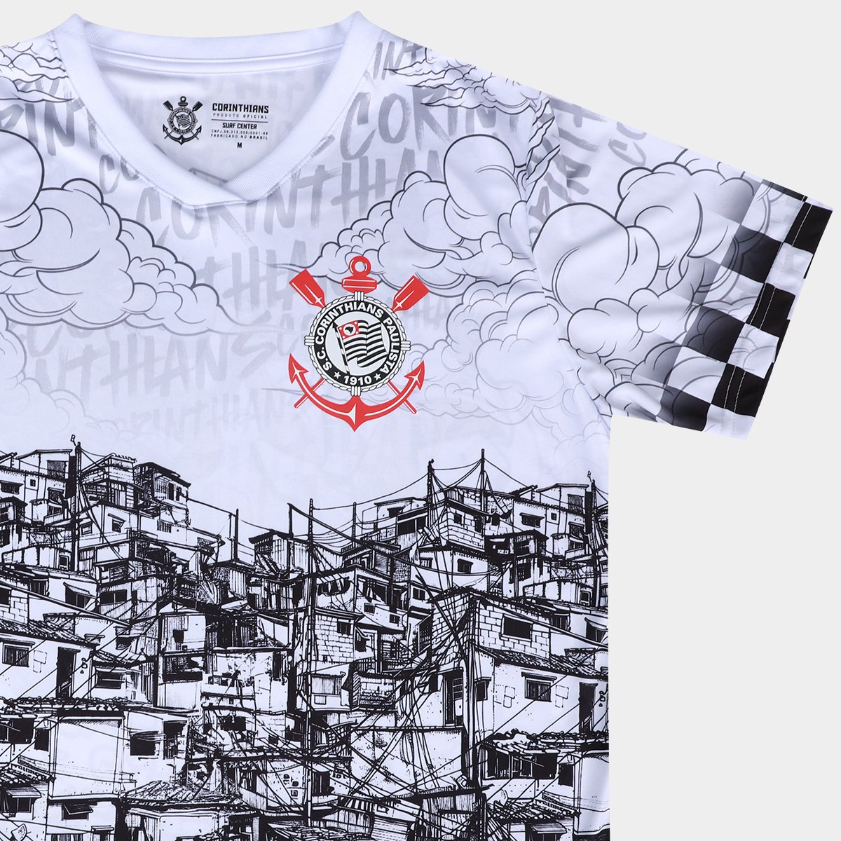 Camiseta Corinthians Esportiva Quebrada Masculina - Tam: M - 5
