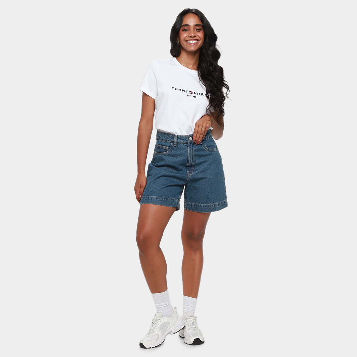 Camiseta Tommy Hilfiger Logo Feminina - Tam: P - 3