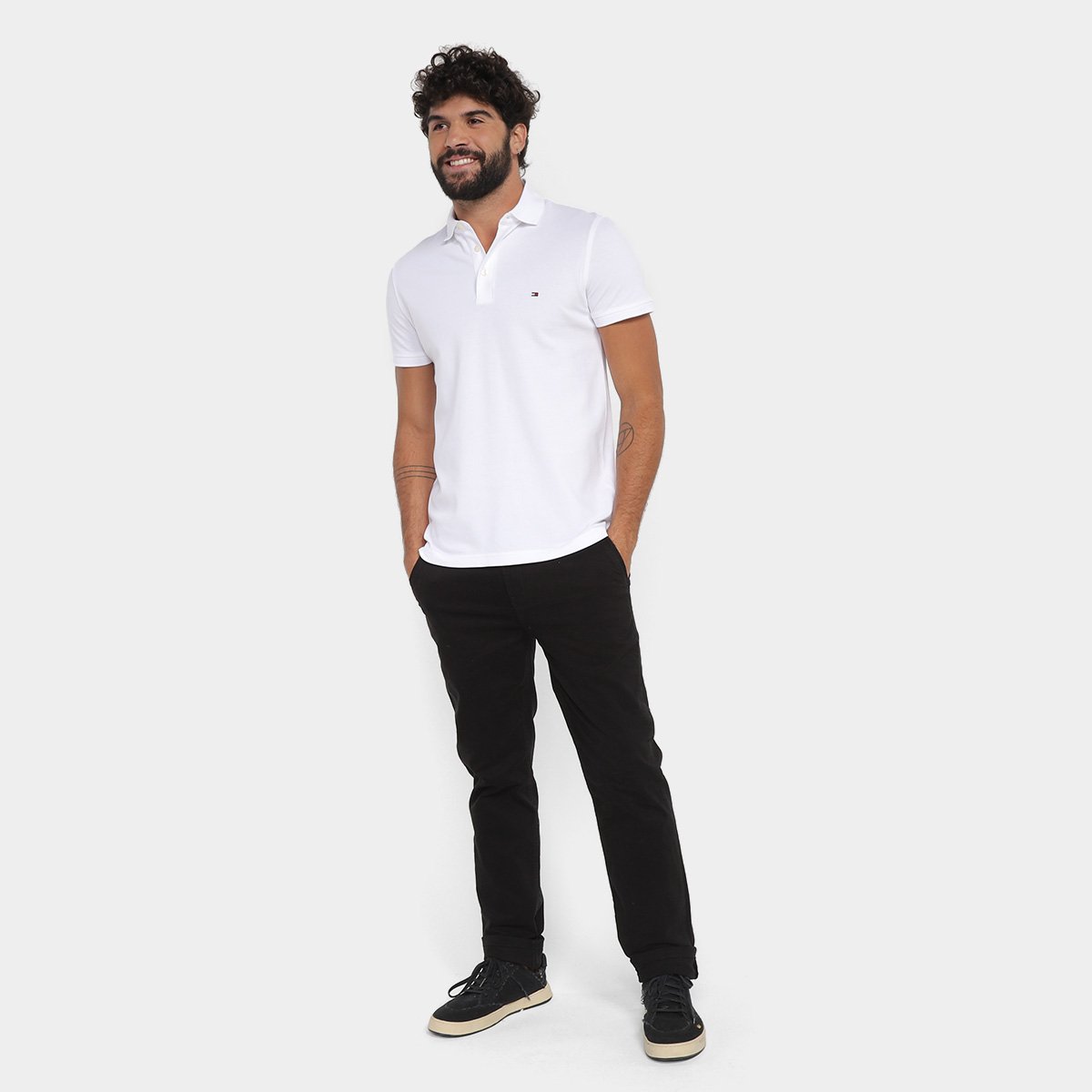 Camisa Polo Tommy Hilfiger Básica Masculina - Tam: P - 3