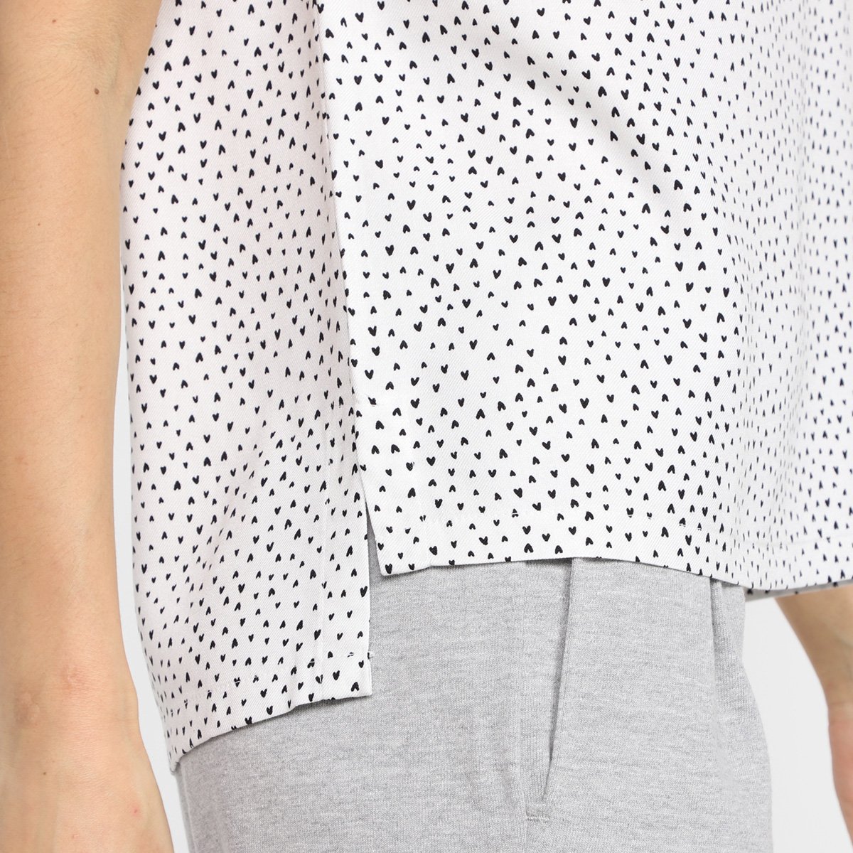 Blusa Hering Alongada Mini Estampa Feminina - Tam: G - 2