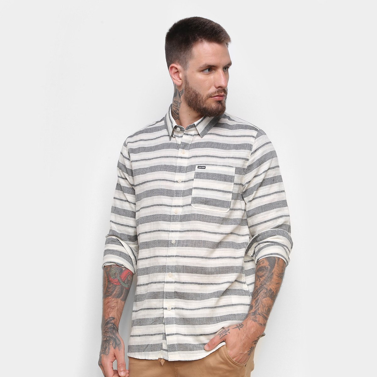 Camisa Volcom Meadowz Manga Longa Masculina