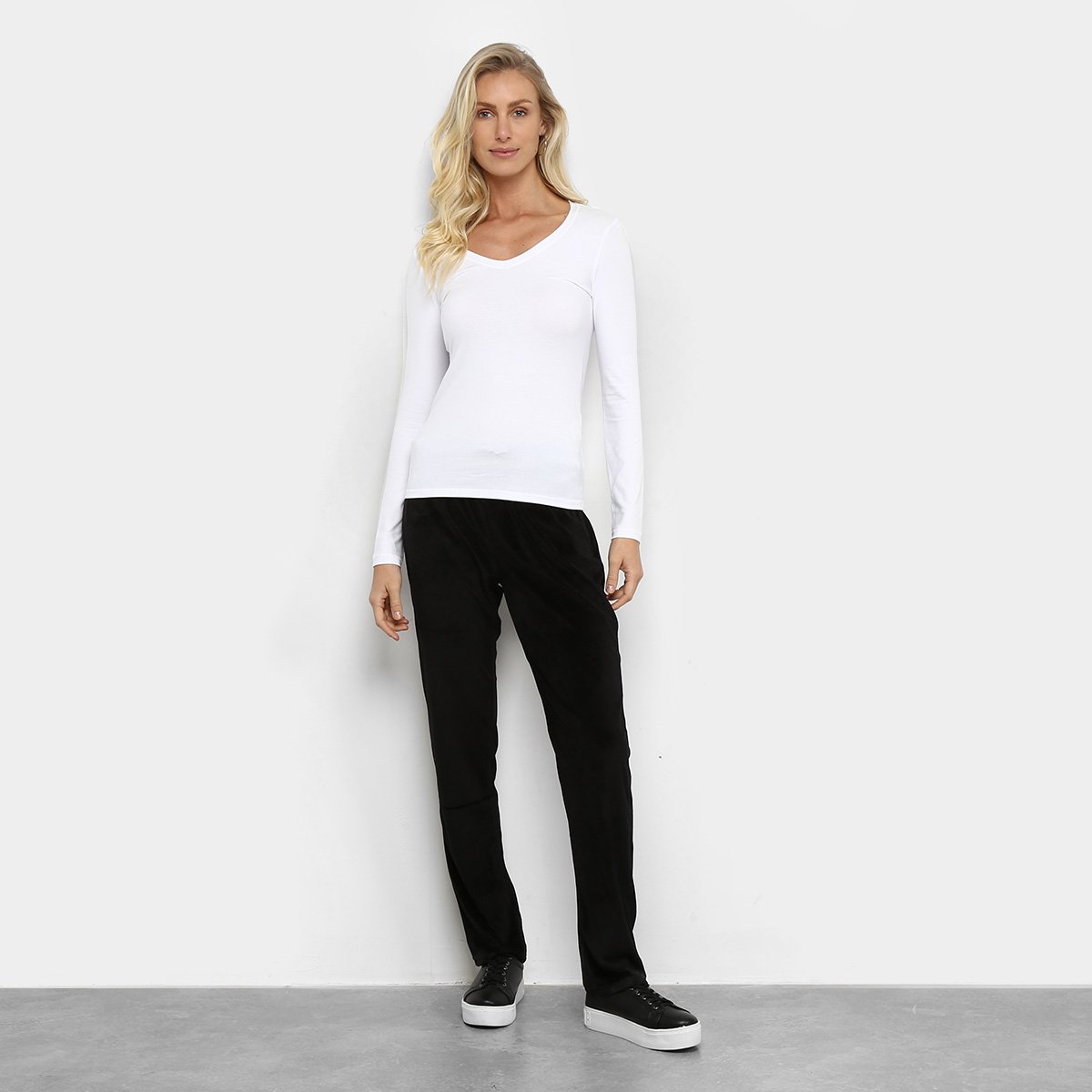 blusa basica hering manga longa