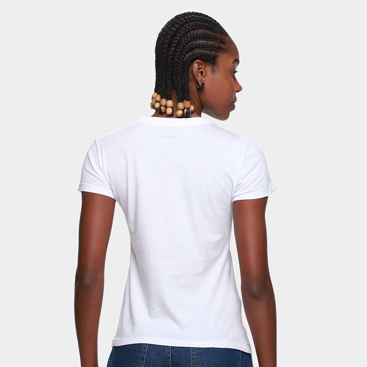 Kit Camiseta Hering Básica Feminina 5 Peças - Tam: M - 1